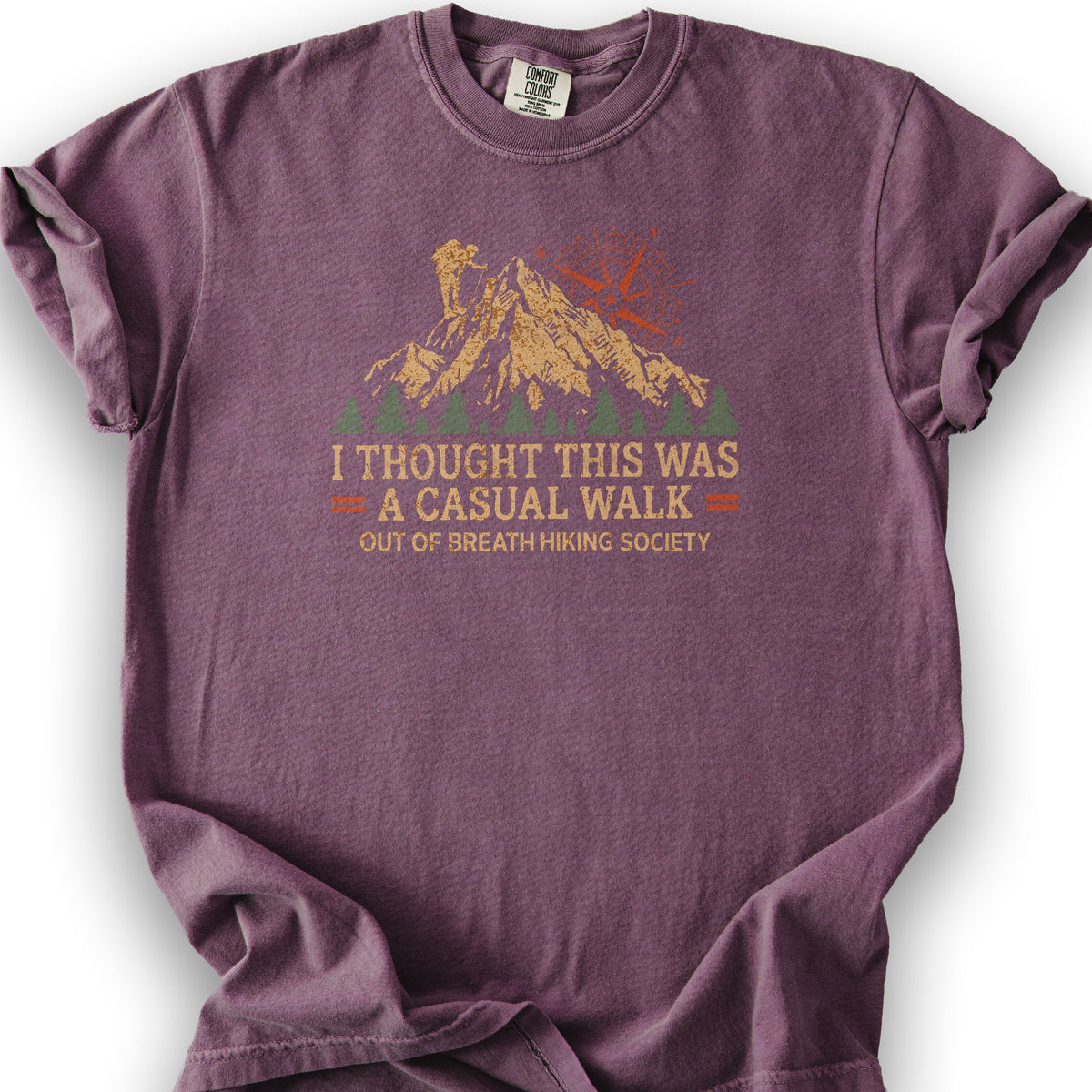 Casual Walk Hiking T-Shirt - Berry