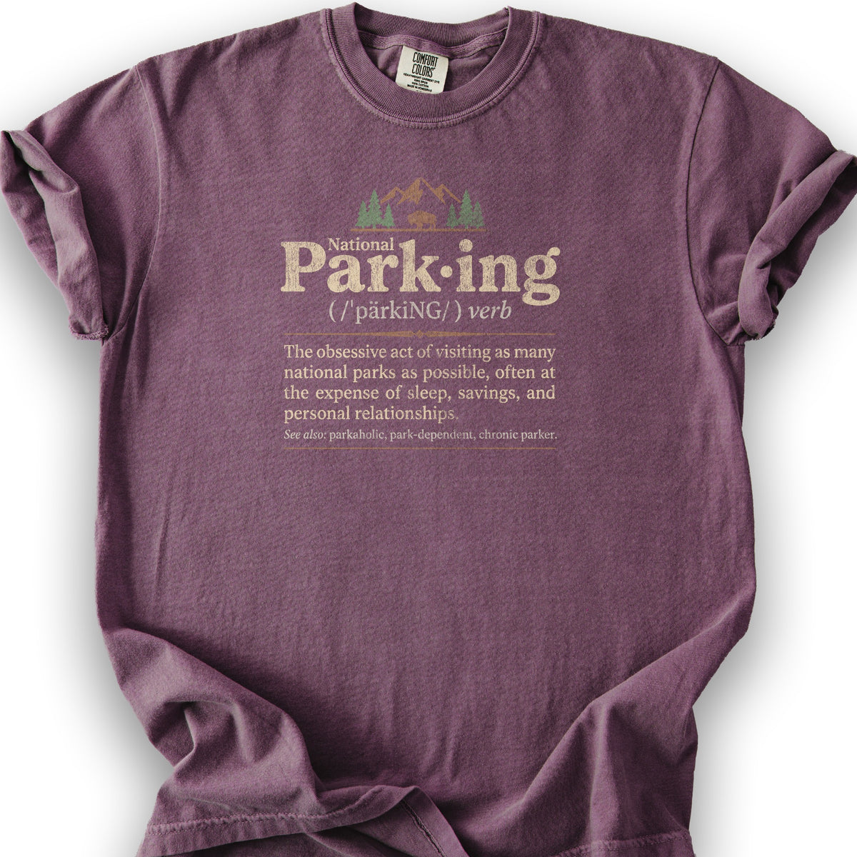National Parking T-Shirt - Berry