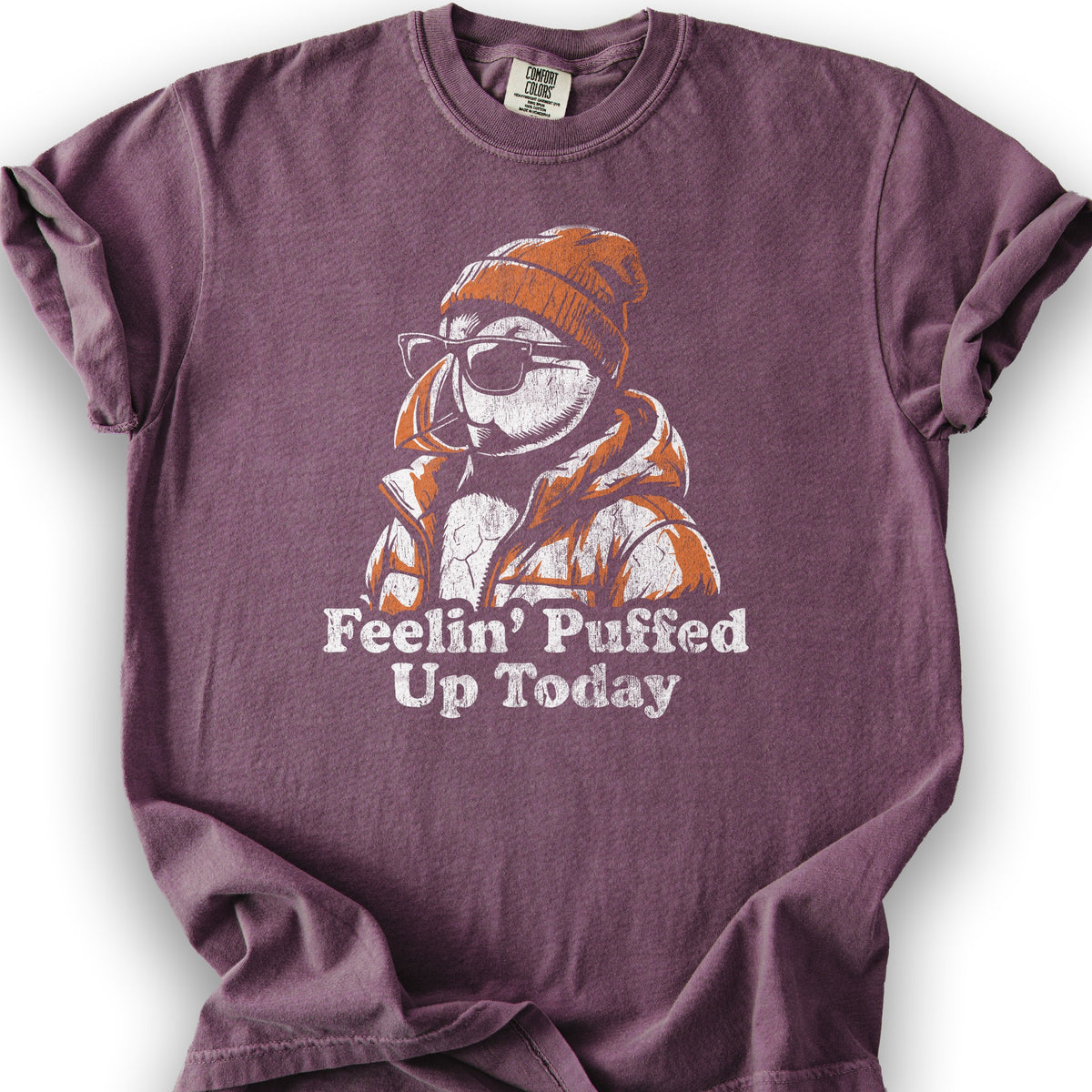 Puffin Puffed Up T-Shirt - Berry