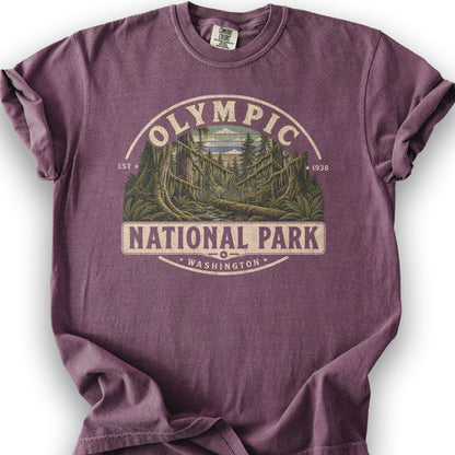 Olympic Medallion T-Shirt - Berry
