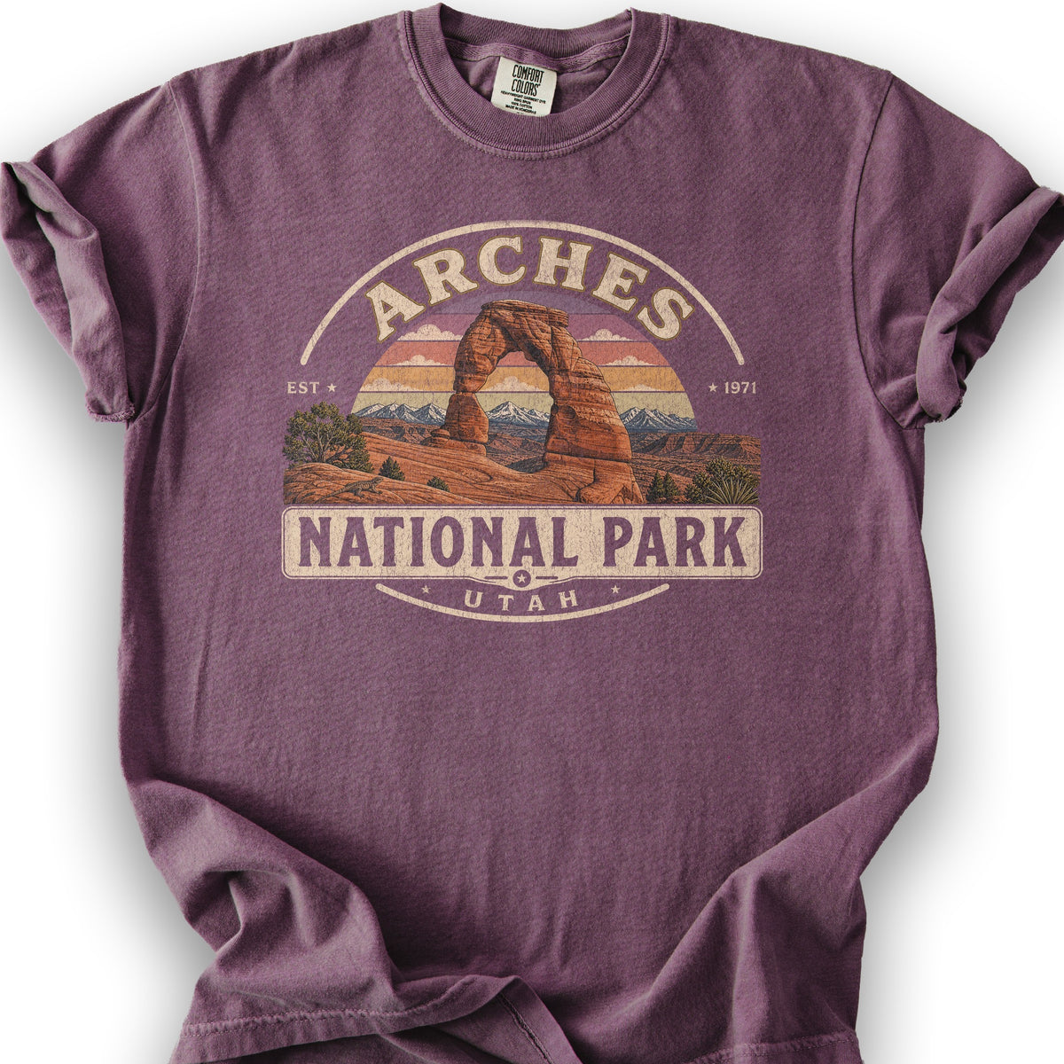 Arches Medallion T-Shirt - Berry