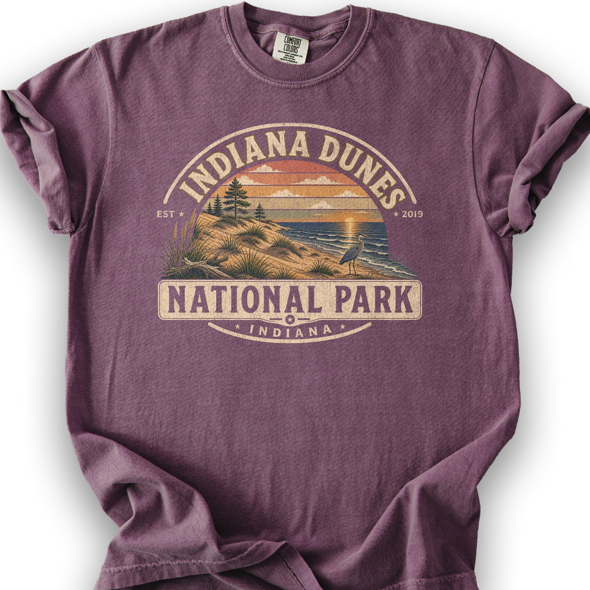 Indiana Dunes Medallion T-Shirt - Berry