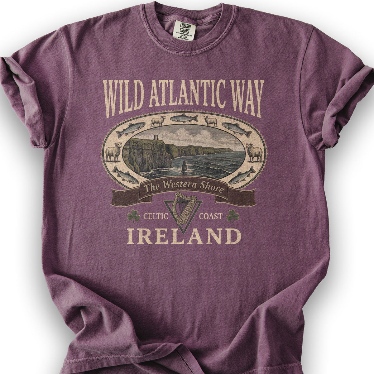 Wild Atlantic Way Heritage T-Shirt - Berry