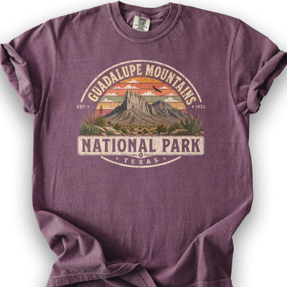 Guadalupe Mountains Medallion T-Shirt - Berry