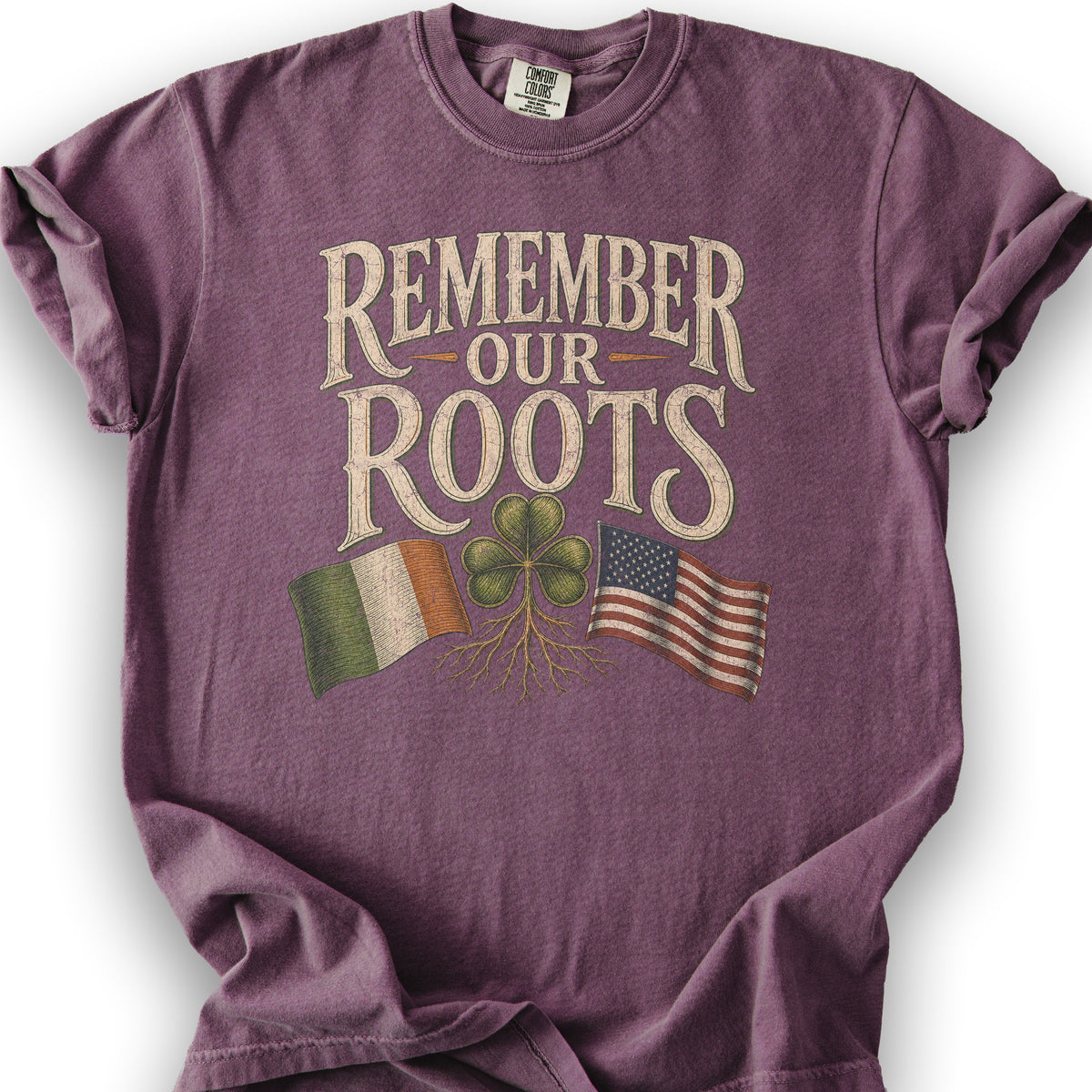Remember Irish Roots T-Shirt - Berry