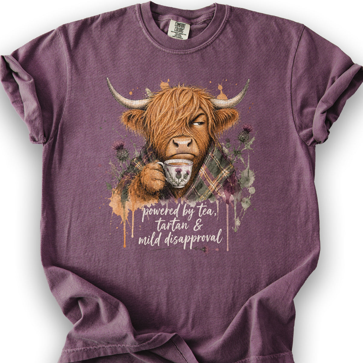 Mild Disapproval Tartan T-Shirt - Berry