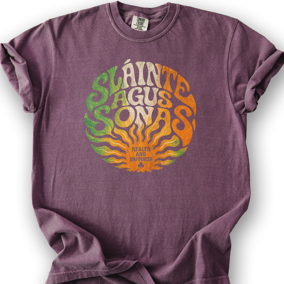 Sláinte Agus Sonas T-Shirt - Berry