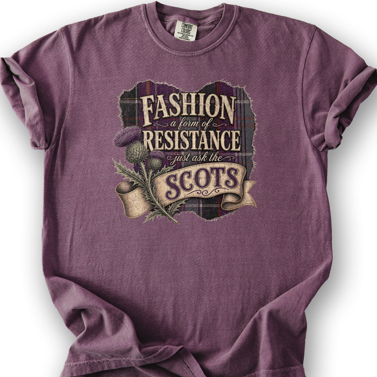 Fashion Resistance Scottish T-Shirt - Berry