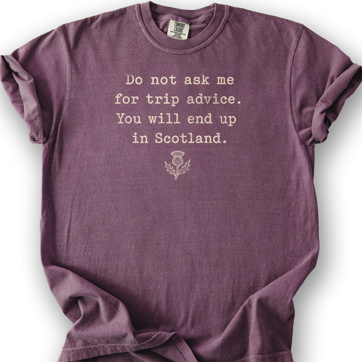 Trip Advice Scotland T-Shirt - Berry
