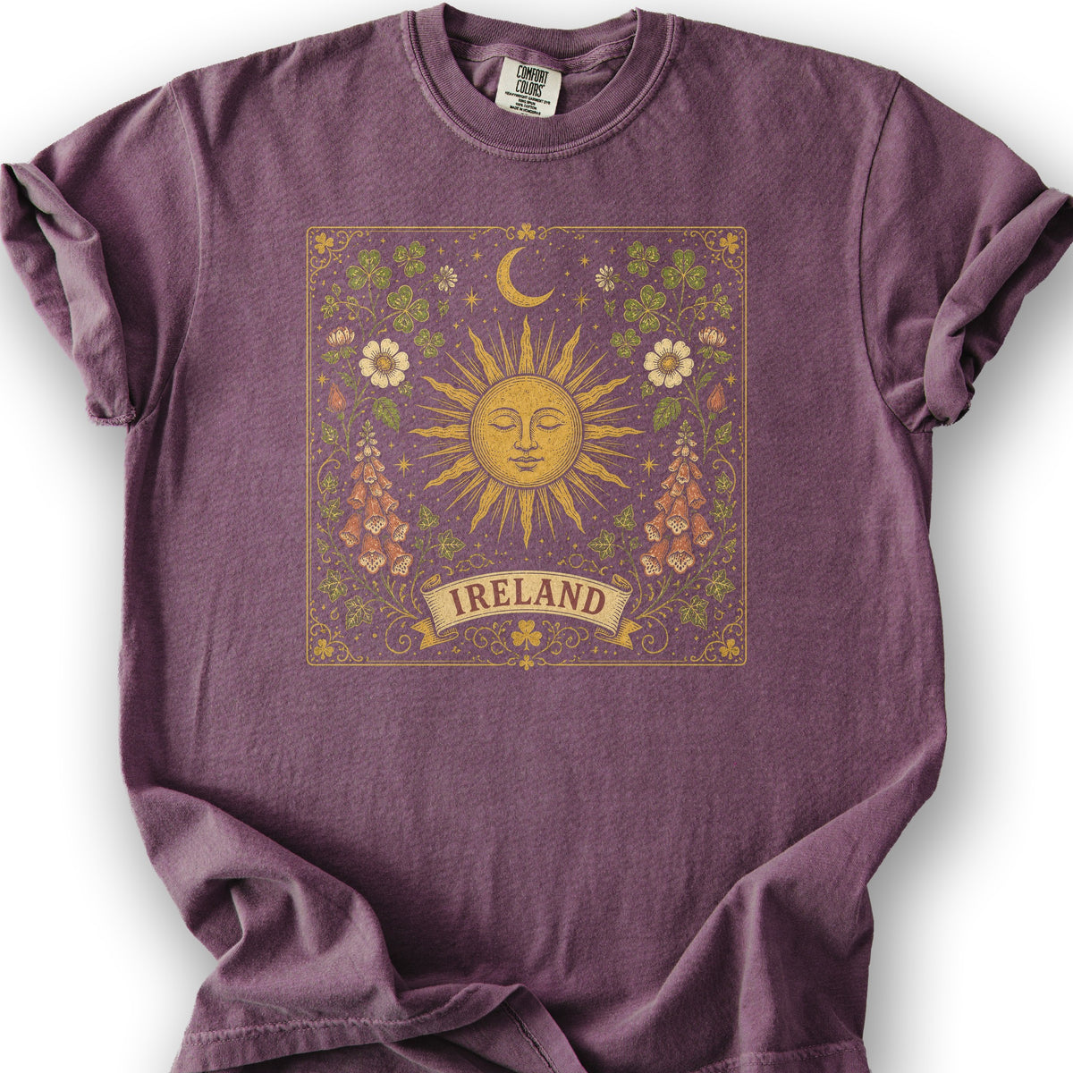 Ireland Celestial Floral T-Shirt - Berry