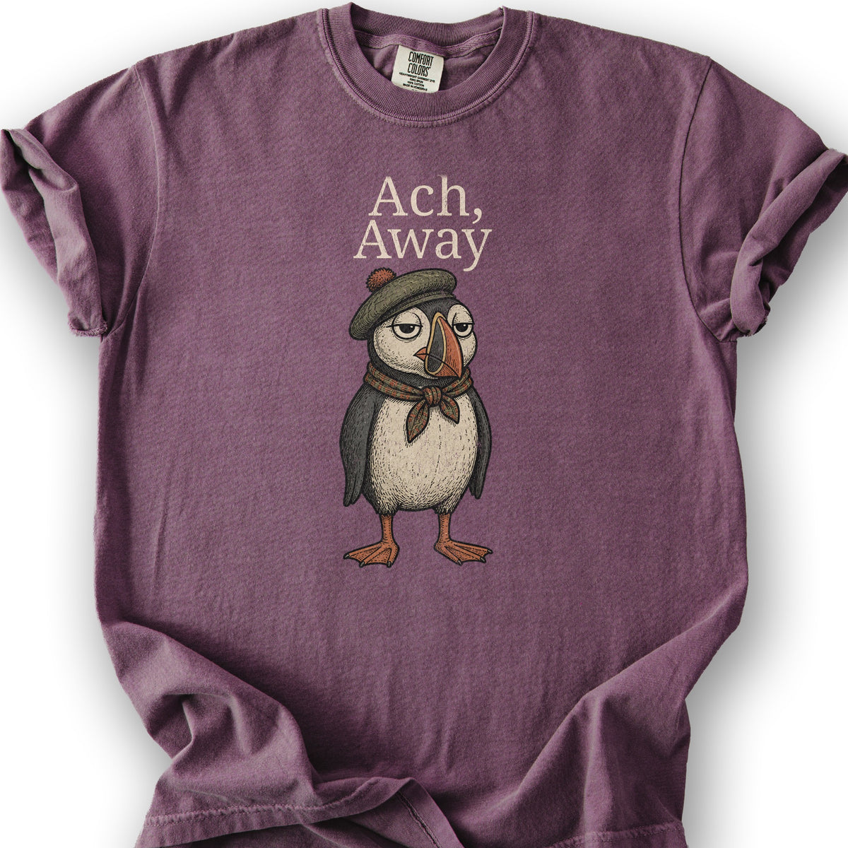 Ach, Away Puffin T-Shirt - Berry