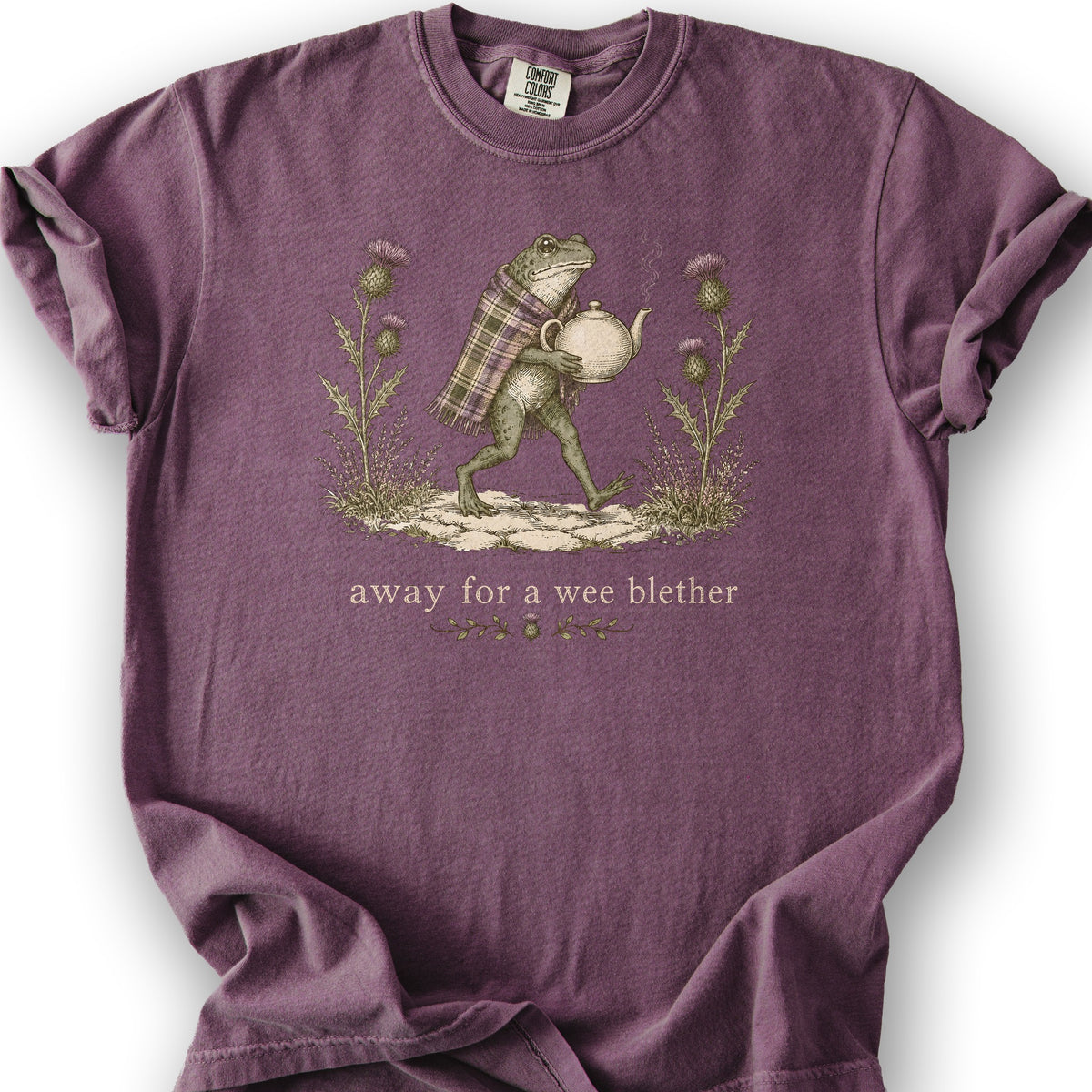 Wee Blether Frog T-Shirt - Berry