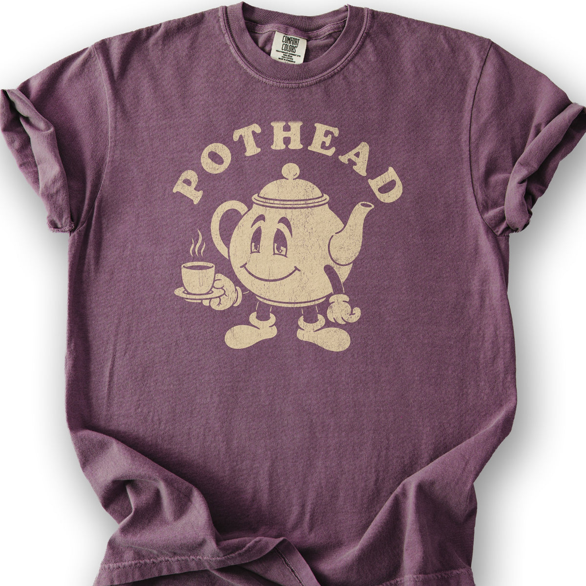 Pothead Teapot T-Shirt - Berry
