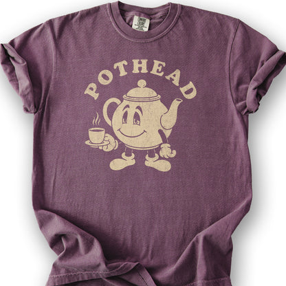 Pothead Teapot T-Shirt - Berry