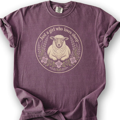Girl Who Loves Sheep T-Shirt