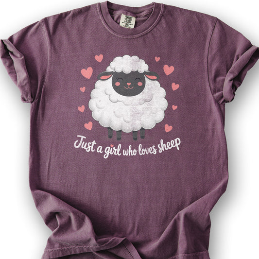 Just A Girl Sheep T-Shirt