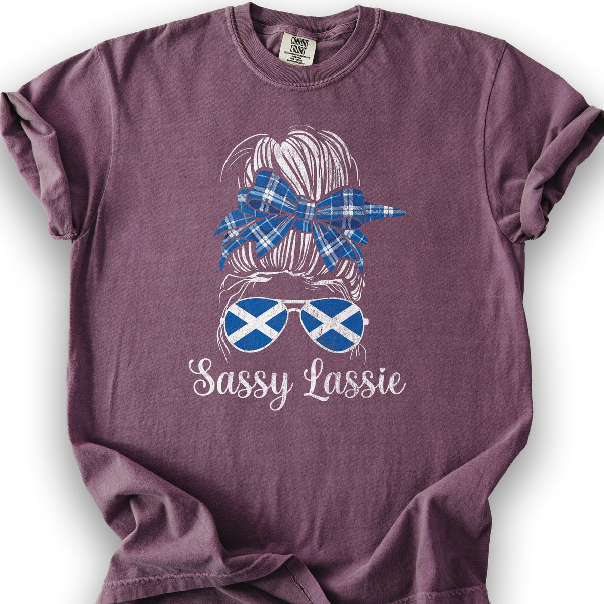 Scottish Sassy Lassie T-shirt - Berry