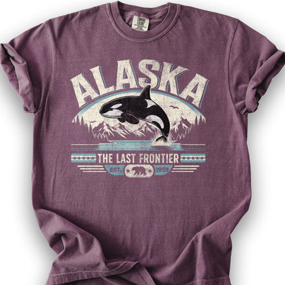 Alaska The Last Frontier "Orca" T-Shirt - Berry