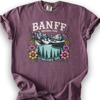 Banff National Park "Wildflower" T-Shirt - Berry
