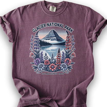 Glacier National Park "Wildflower" T-Shirt - Berry