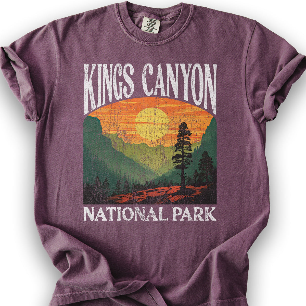 Kings Canyon National Park "Big and Bold" T-Shirt - Berry