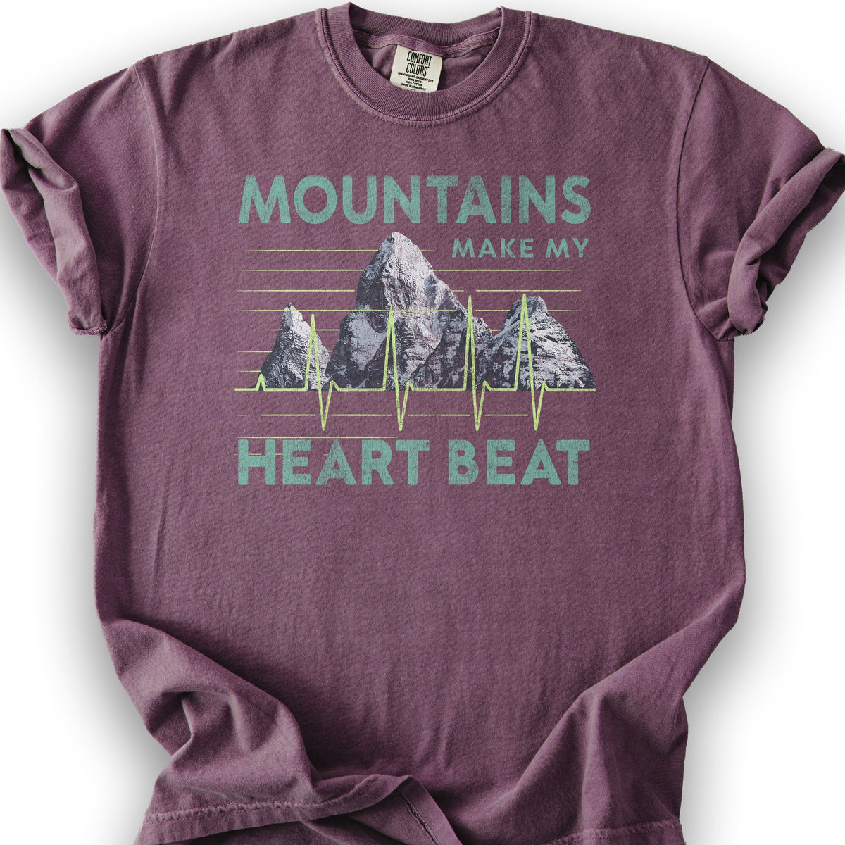 Mountain Lover "Heartbeat" T-Shirt - Berry