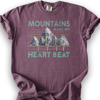 Mountain Lover "Heartbeat" T-Shirt - Berry