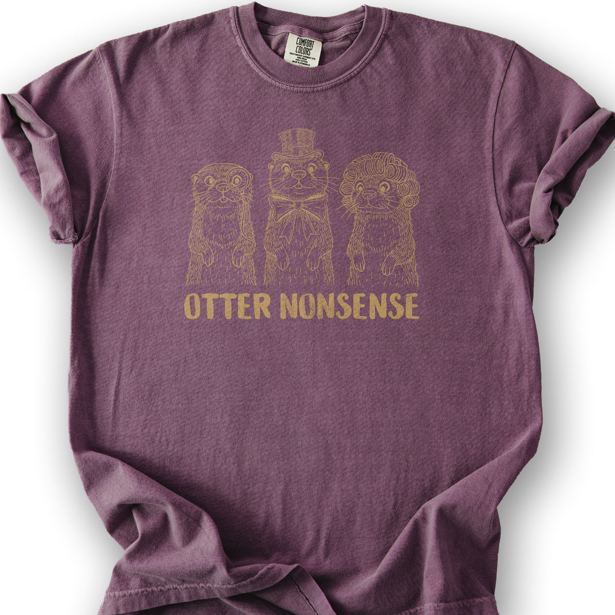 Otter Nonsense T-shirts - Berry