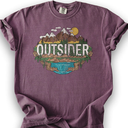 Outsider Graphic T-Shirt - Berry