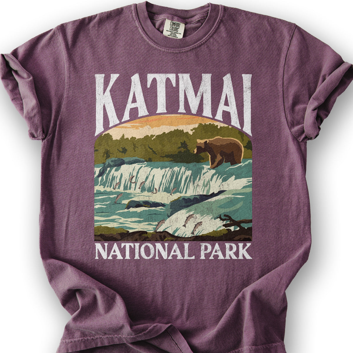 Katmai National Park "Big and Bold" T-Shirt - Berry