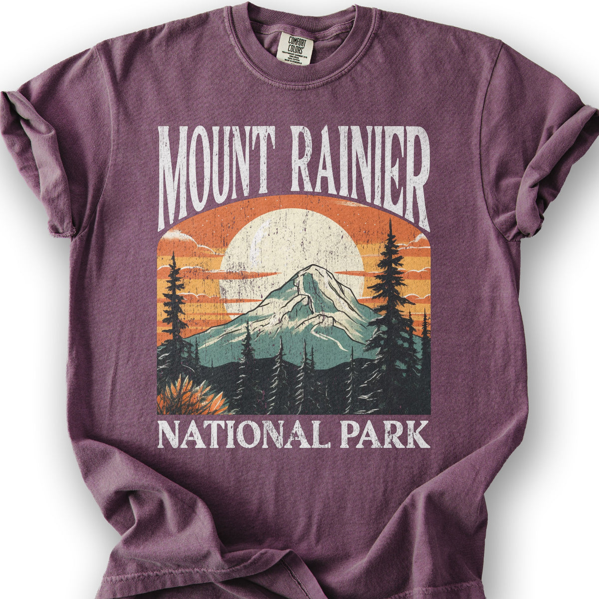 Mount Rainier National Park "Big and Bold" T-Shirt - Berry