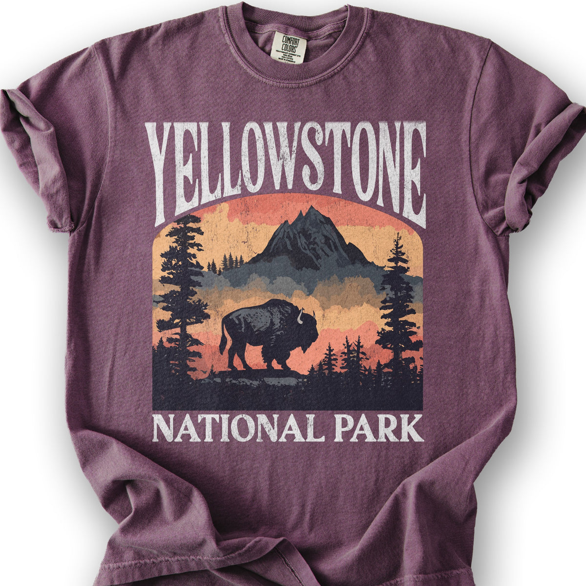 Yellowstone National Park "Big and Bold" T-Shirt - Berry