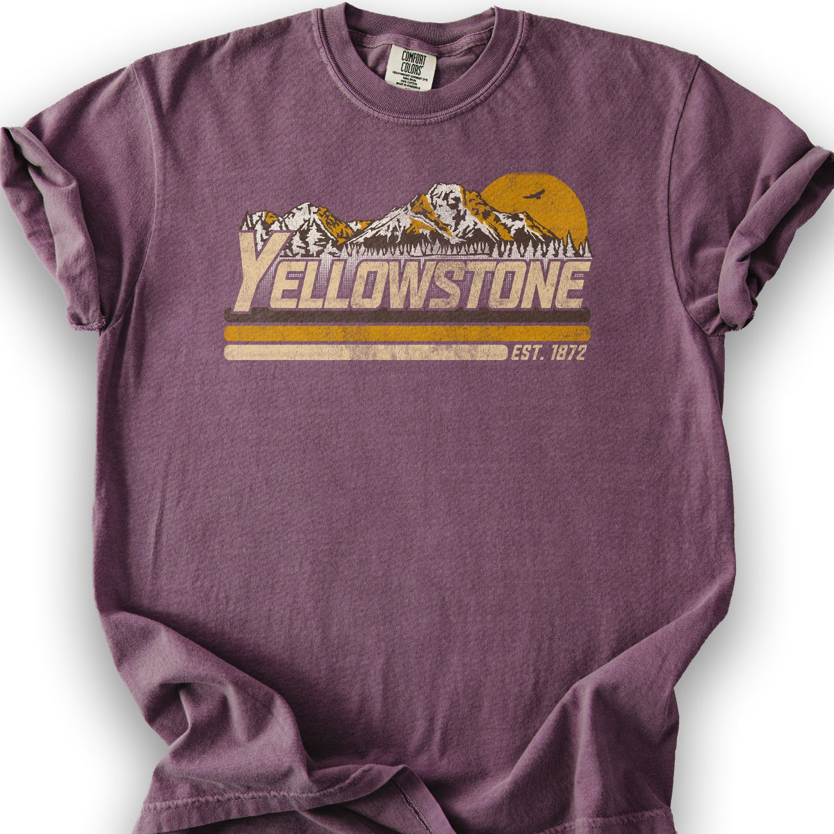 Yellowstone Retro Stripe T-Shirt - Berry