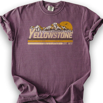 Yellowstone Retro Stripe T-Shirt - Berry