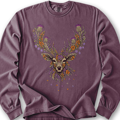 Floral Stag Long Sleeve Shirt