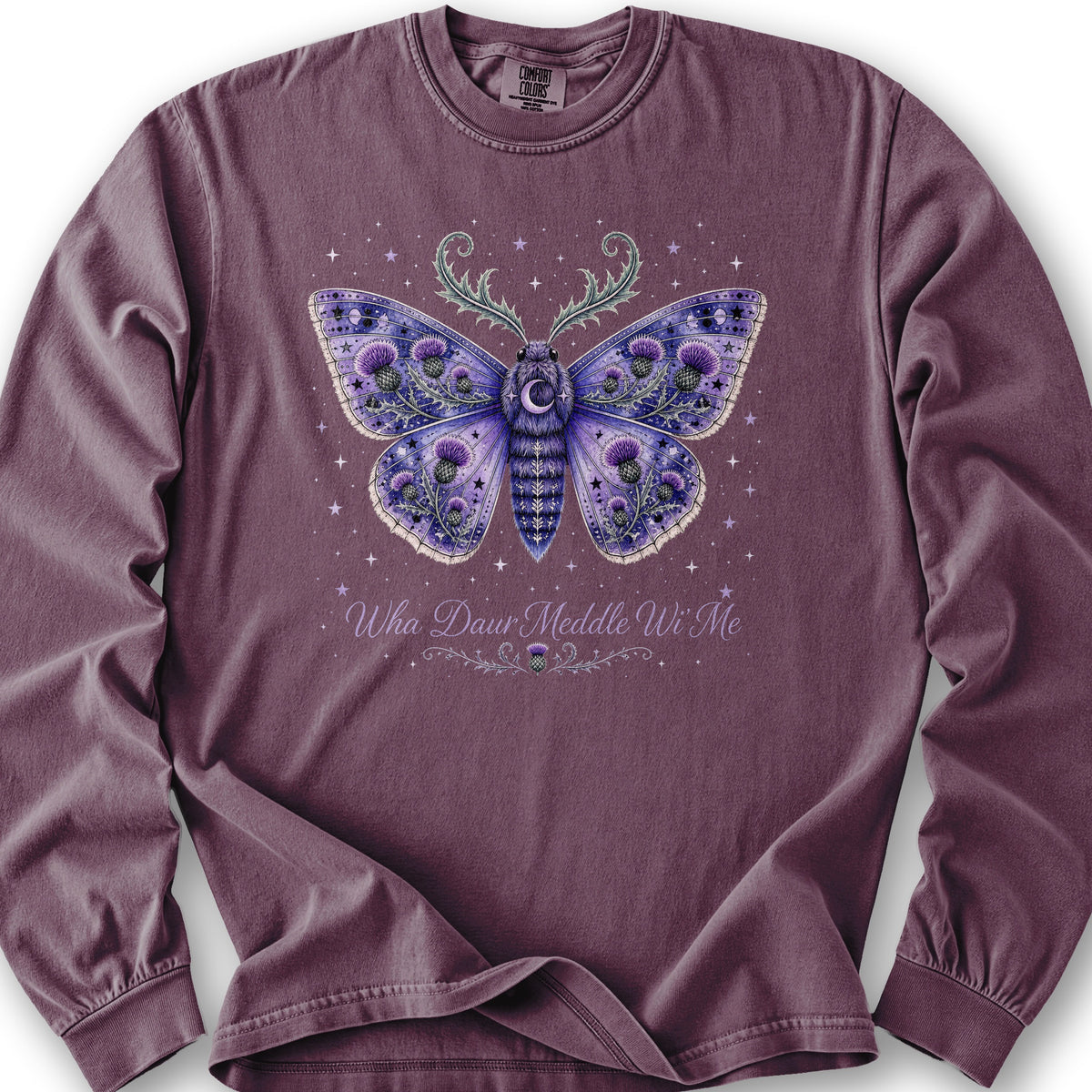Wha Daur Meddle Wi' Me Long Sleeve Shirt - Berry