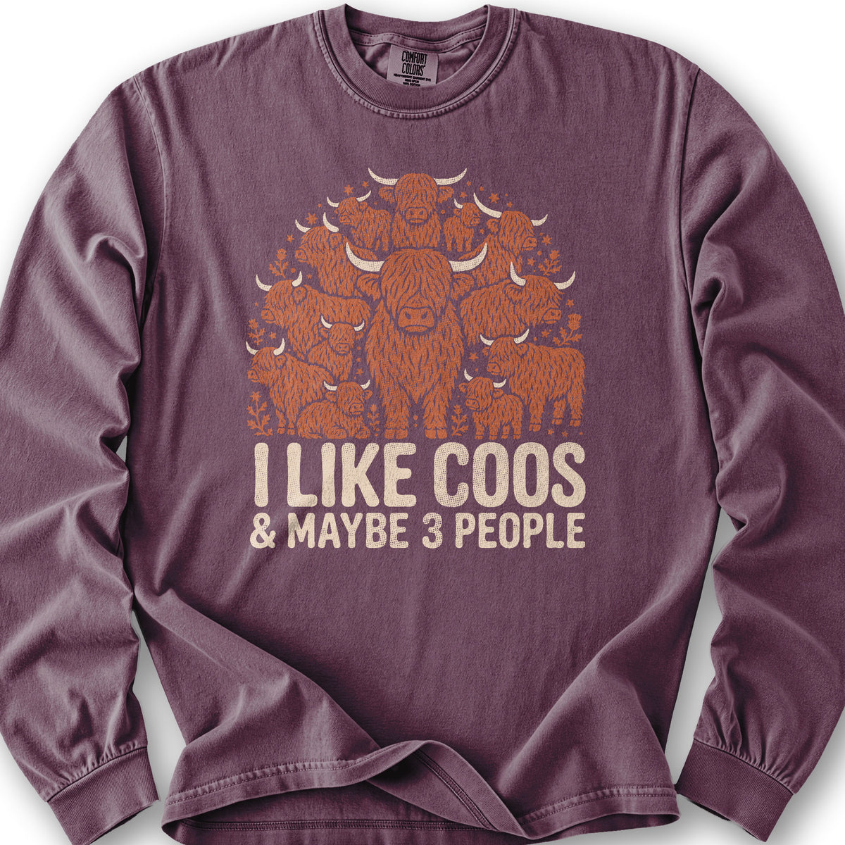 I Like Coos Long Sleeve Shirt - Berry