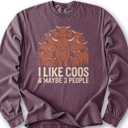 I Like Coos Long Sleeve Shirt - Berry