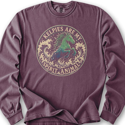 Kelpie Badge Long Sleeve Shirt - Berry