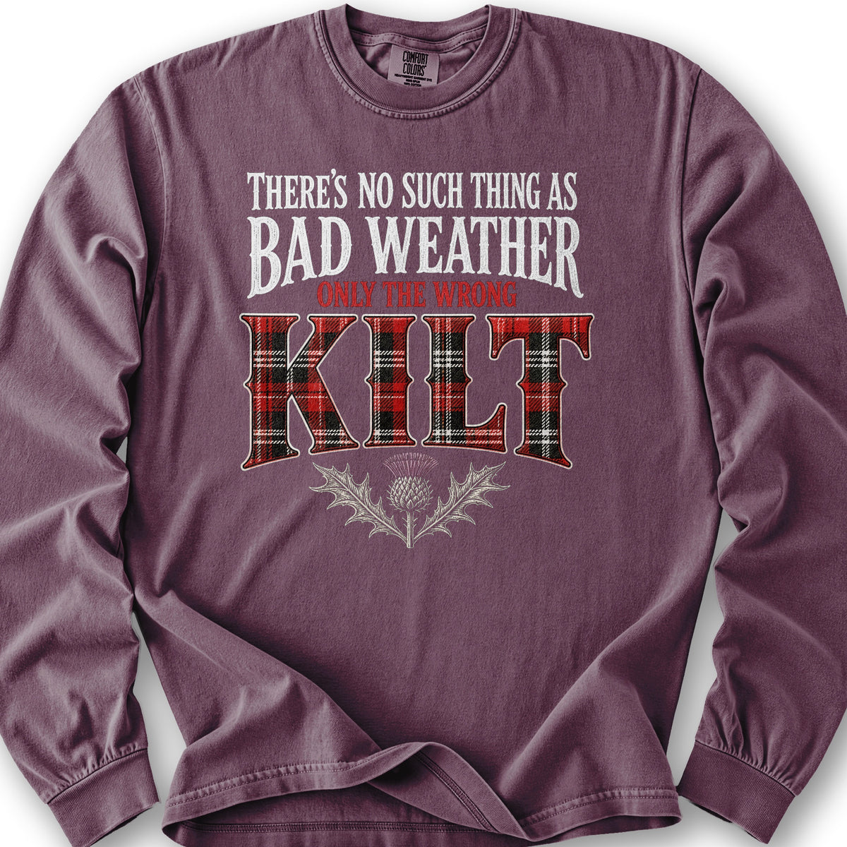 Wrong Kilt Weather Long Sleeve Shirt - Berry
