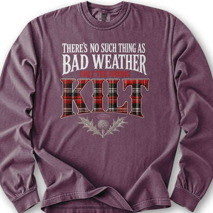 Wrong Kilt Weather Long Sleeve Shirt - Berry