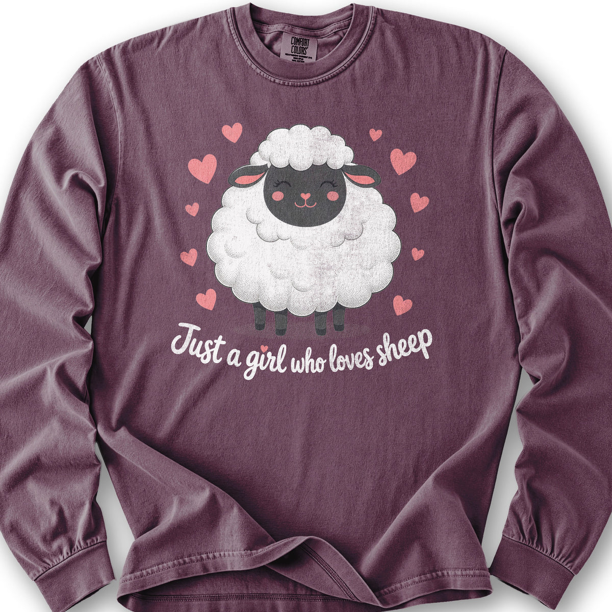 Just A Girl Sheep Long Sleeve Shirt