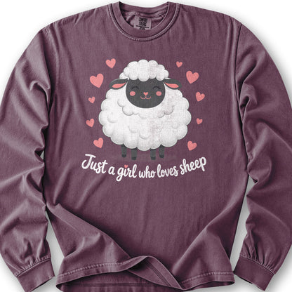 Just A Girl Sheep Long Sleeve Shirt