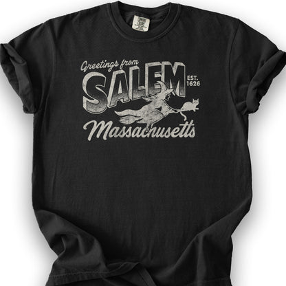 Greetings From Salem T-Shirt - Black