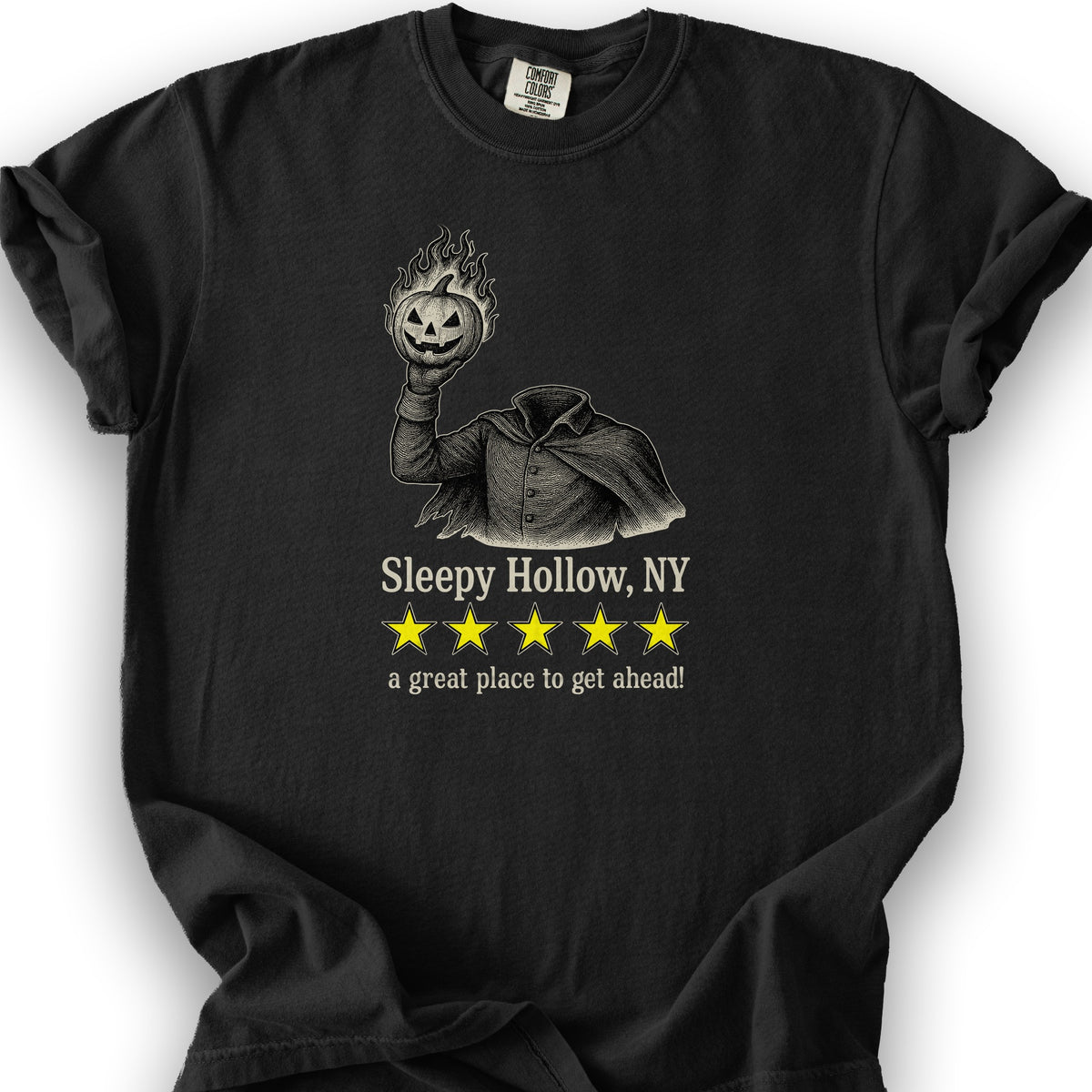 Sleep Hollow NY "5 Star Review" T-Shirt - Black