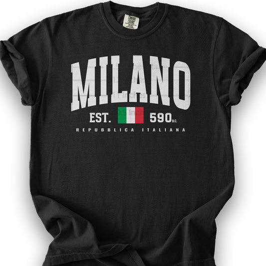Milano Italia Varsity T-Shirt - Black