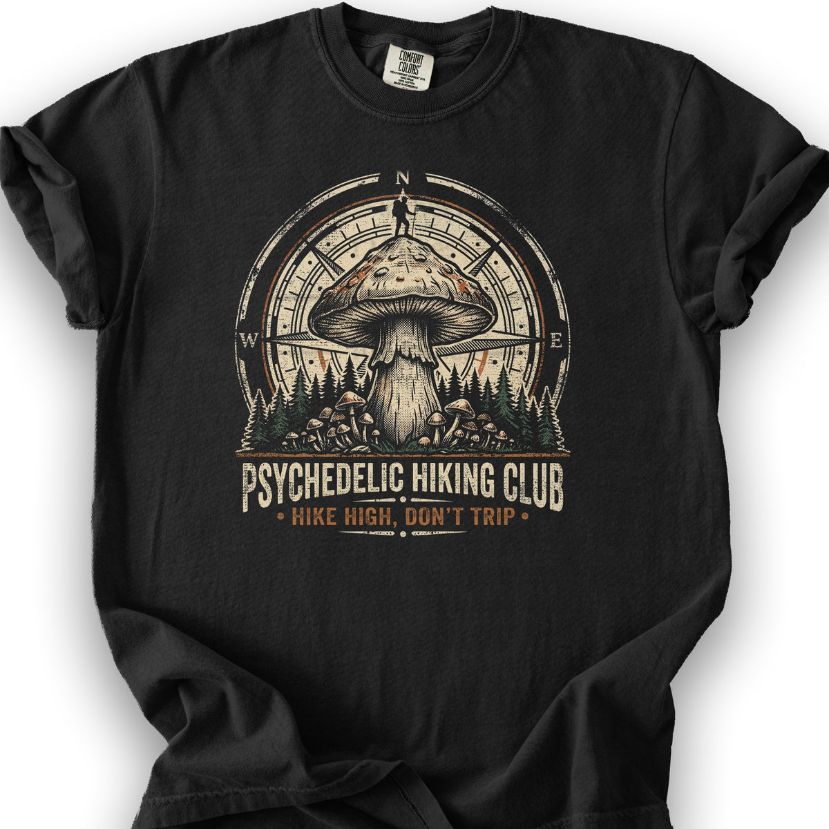 Psychedelic Hiking Club T-Shirt - Black