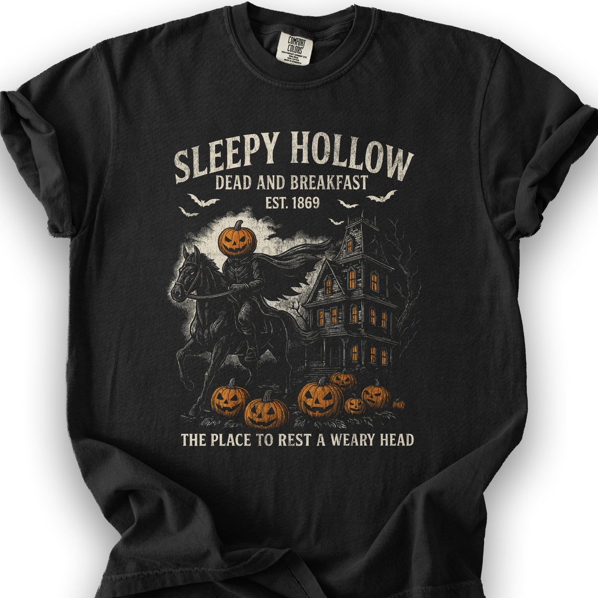 Sleepy Hollow Dead and Breakfast T-Shirt - Black