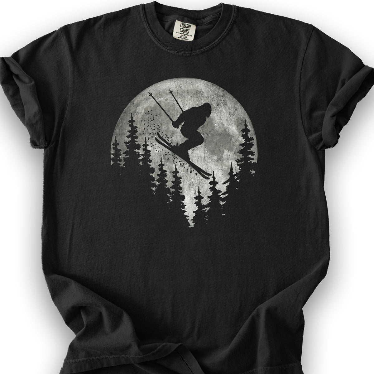 Bigfoot Ski Moon T-shirt - Black