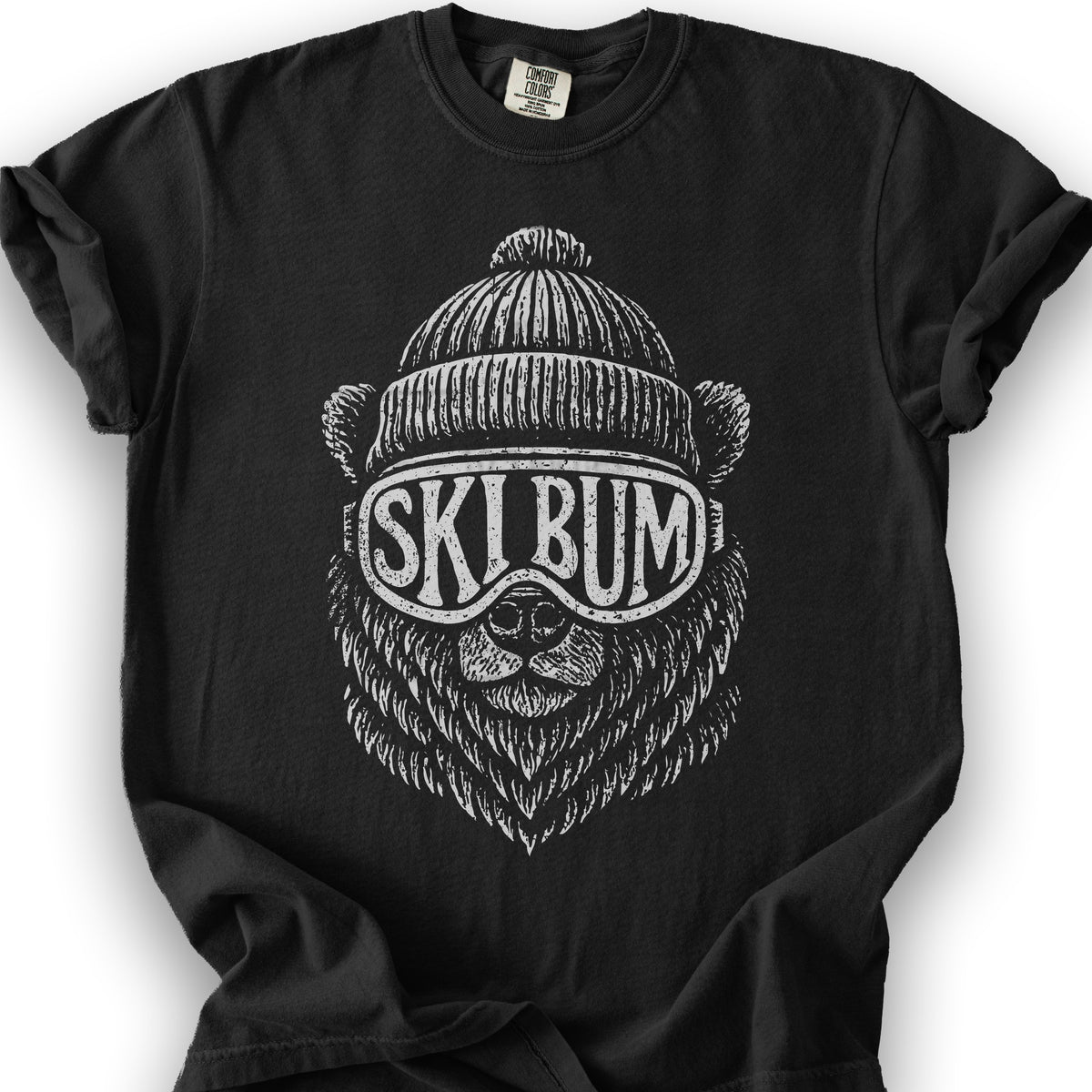 Ski Bum Bear T-shirt - Black